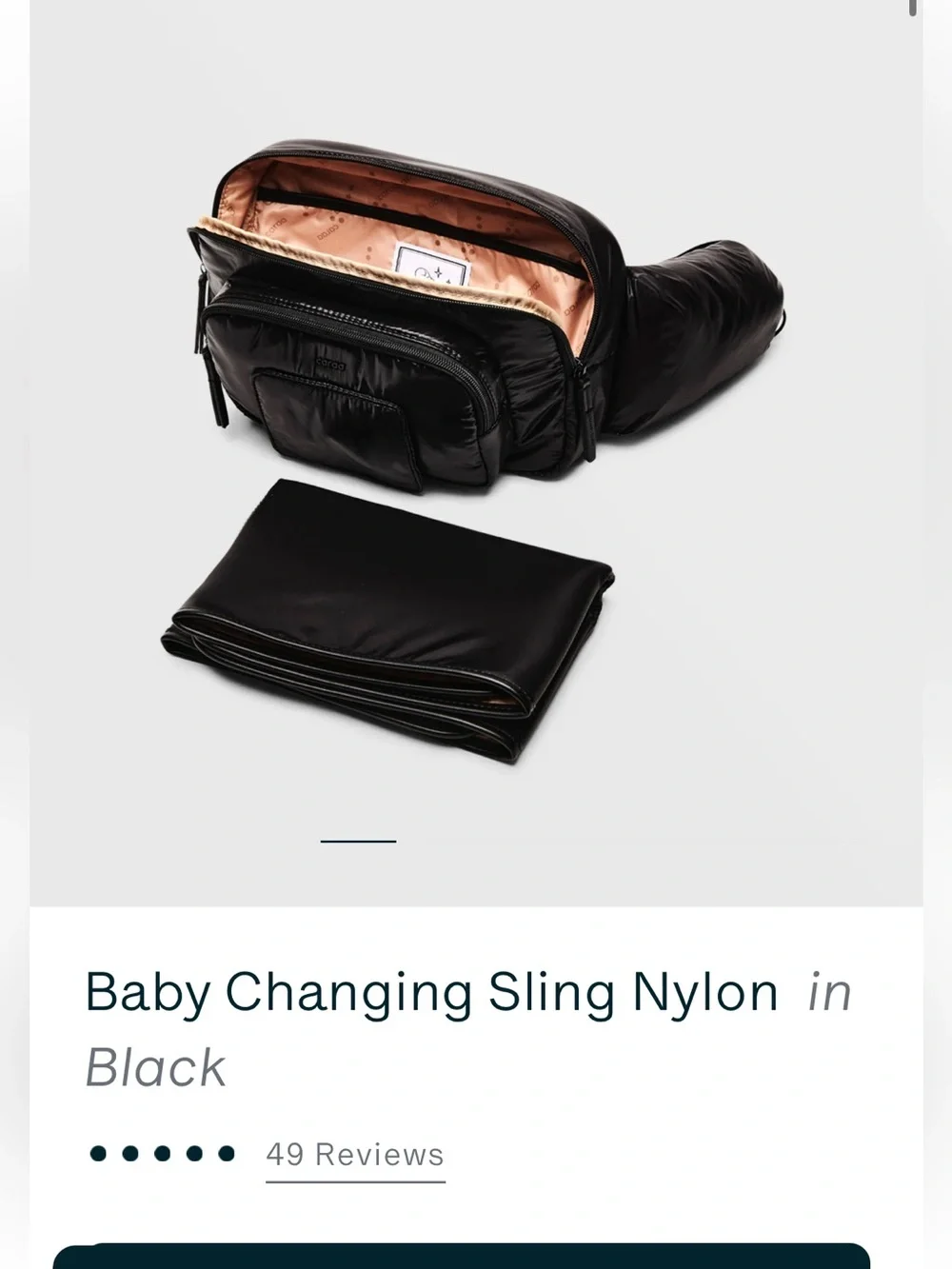 NWT Baby Changing Sling Nylon
